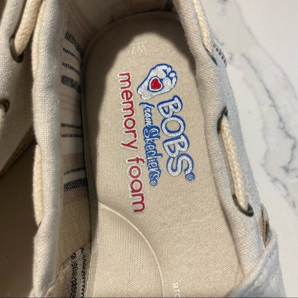 BOBS by Skechers Sz 7 Wedge Espadrilles Memory Foam Insoles Height NWOT - Picture 2 of 11